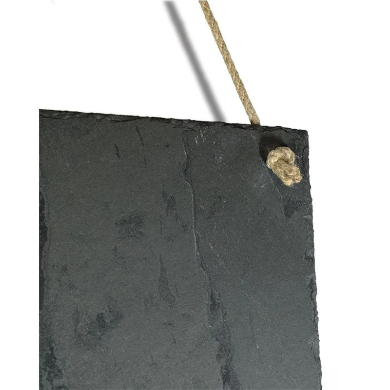 Schiefertafel Anthrazit, mit Ablage & Kordel, 30x60cm