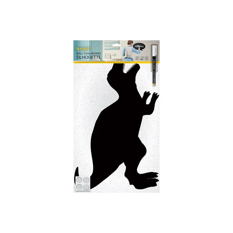 Securit® Wandkreidetafel Silhouette Dino, 48x39cm
