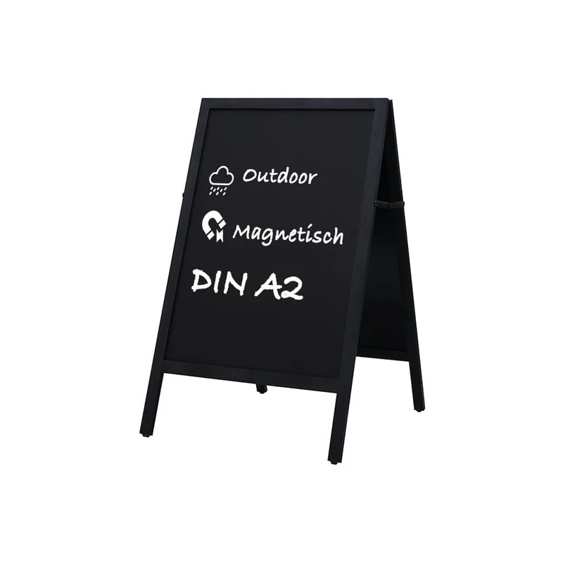 Holz Gehwegkreidetafel A2 – Magnetisch, Outdoor