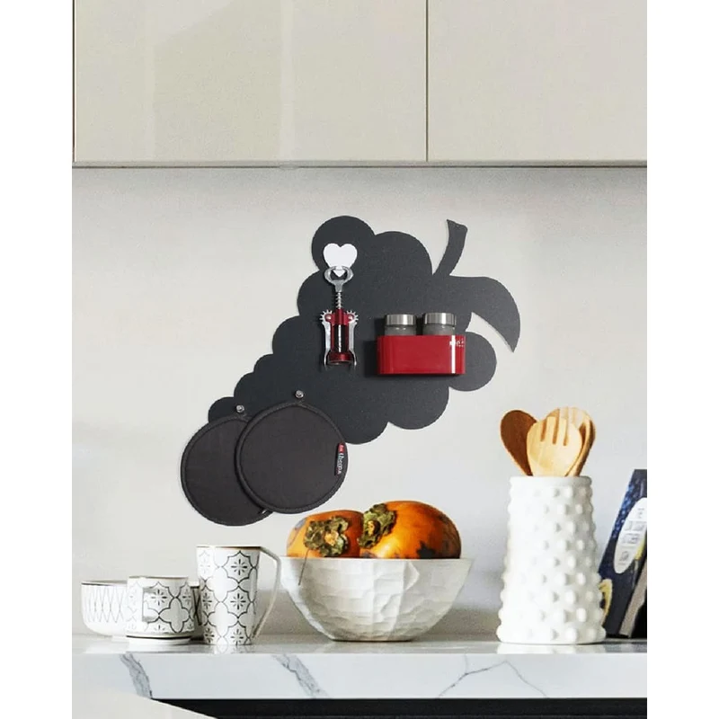 KalaMitica® Magnetische Kreidetafel "Traube", 56x37cm, Schwarz/Anthrazit