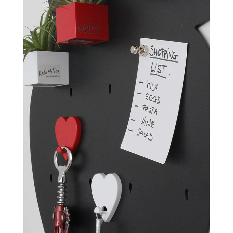 KalaMitica® Magnetische Kreidetafel "Erdbeere", 38x56cm, Schwarz/Anthrazit