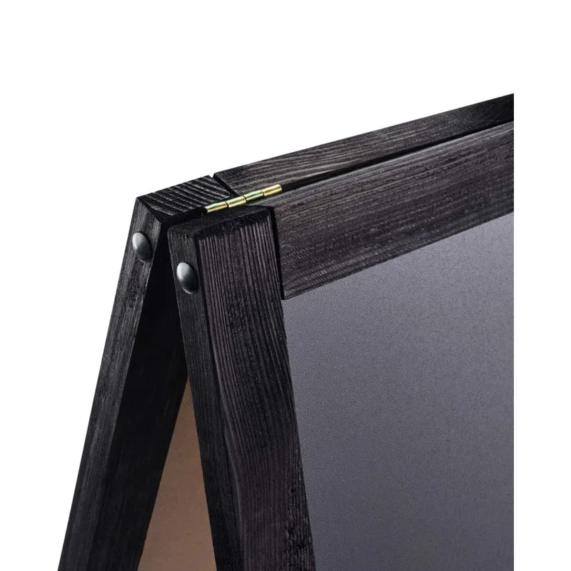 Holz Kreidetafel-Aufsteller, 60x100cm, Schwarz, Indoor