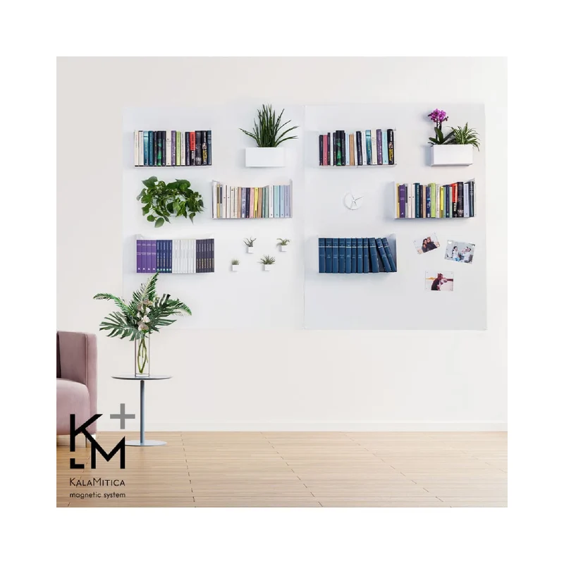 KalaMitica® Kreidetafel Magnetisch, Ohne Rahmen, 100x145cm, Weiss