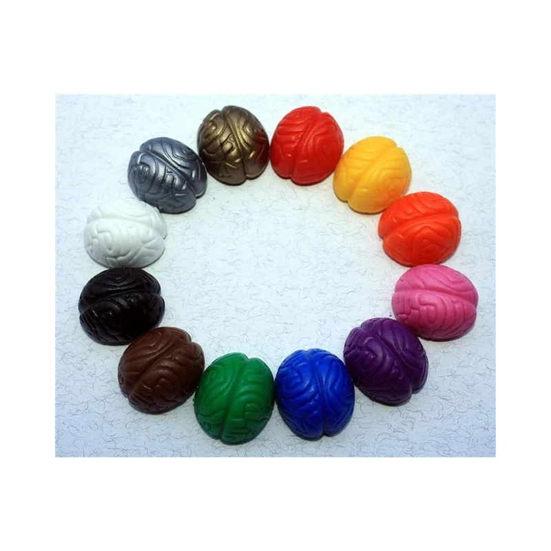 Neodym Magnet-Set "Crazy Brain" (12er Set, Gehirn-Set bunt)