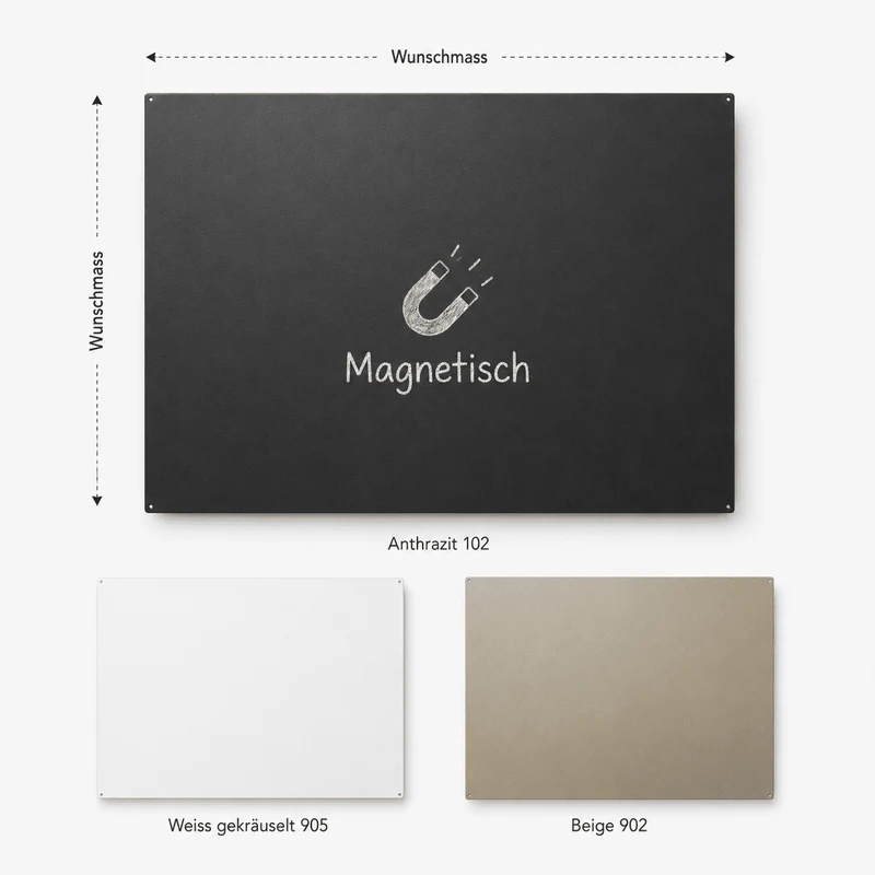 KalaMitica® Kreidetafel Magnetisch nach Mass, Ohne Rahmen
