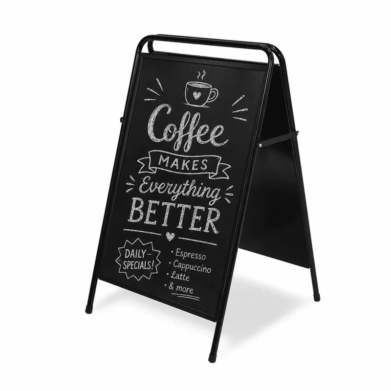 Kundenstopper Kreidetafel "Stelo" DIN A1 – beidseitig beschriftbar