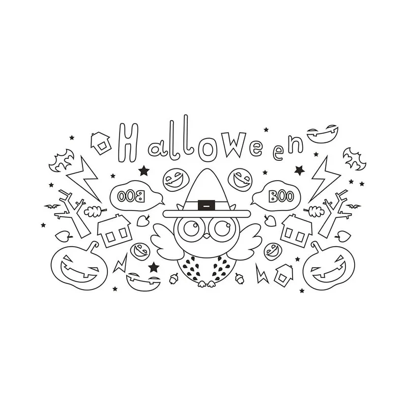 Securit® Fensterschablonen Halloween, 3er Set, Format: A2, inkl. 1 Securit® Kreidestift