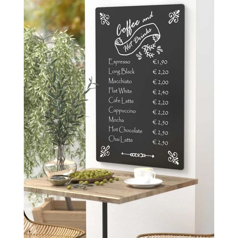 Wetterfeste Kreidetafel ohne Rahmen, 60x90cm