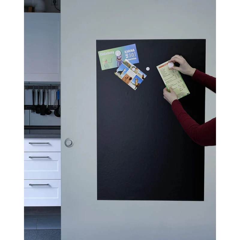 Kreidetafelfolie / Wandtafelfolie Magnetisch, Selbstklebend, Schwarz, 60x90cm