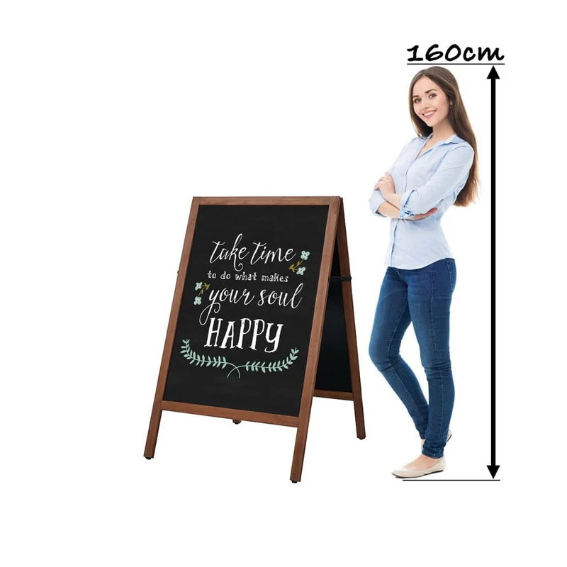 Holz Gehwegkreidetafel A1 – Magnetisch, Outdoor