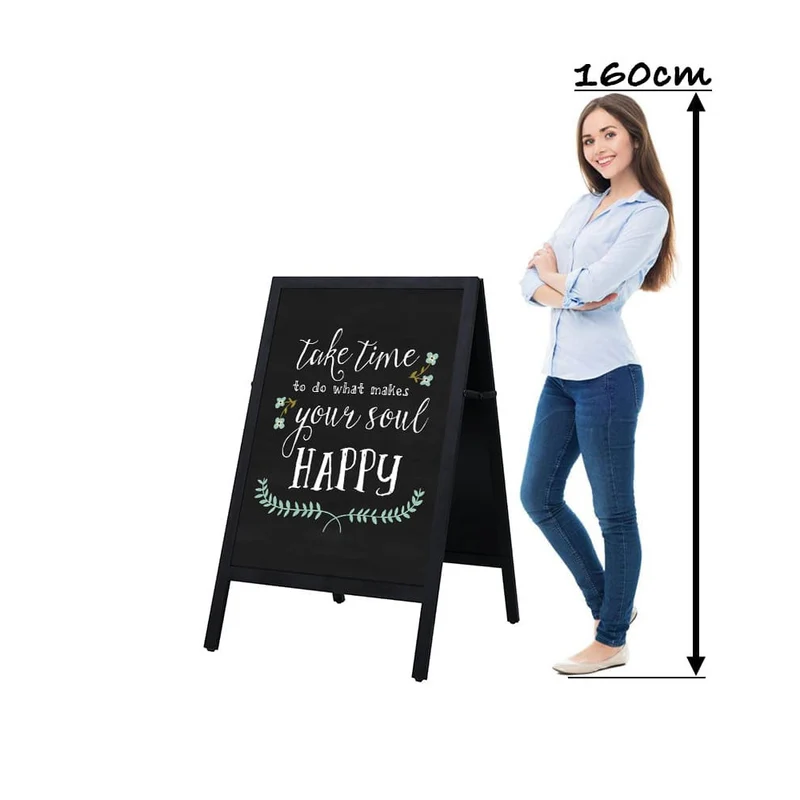 Holz Gehwegkreidetafel A1 – Magnetisch, Outdoor