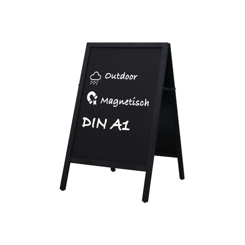 Holz Gehwegkreidetafel A1 – Magnetisch, Outdoor