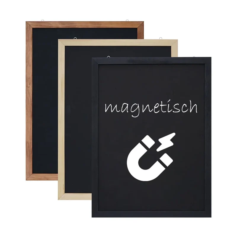 Wandkreidetafel mit Holzrahmen, Magnetisch
