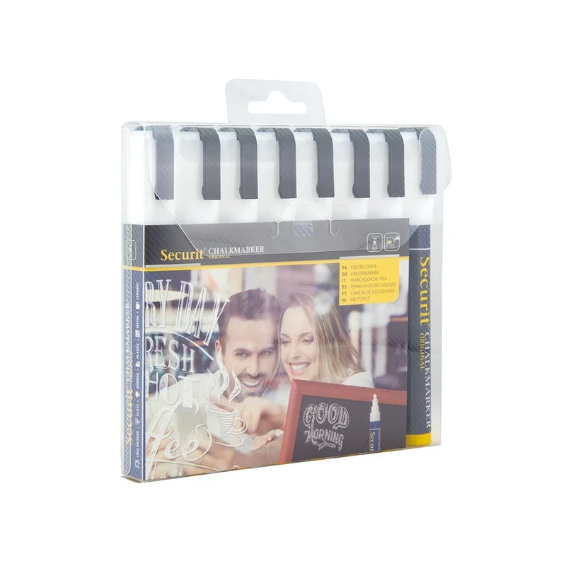 Securit® Kreidemarker, 2-6mm, 8er-Set, Weiss