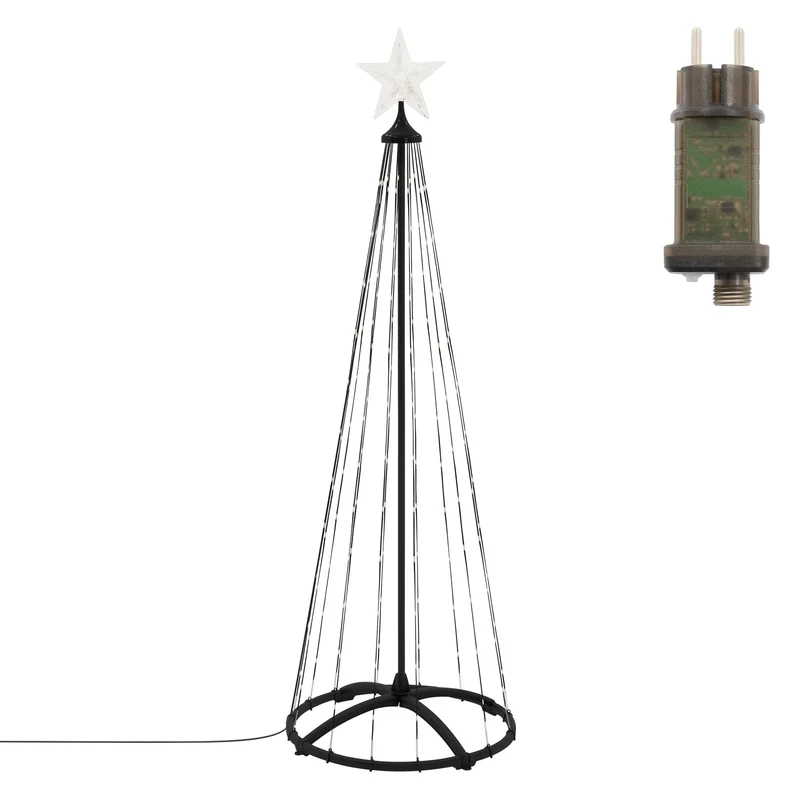 LED Weihnachtsdeko Baum Außen 150 cm mit 154 warmweißen LEDs