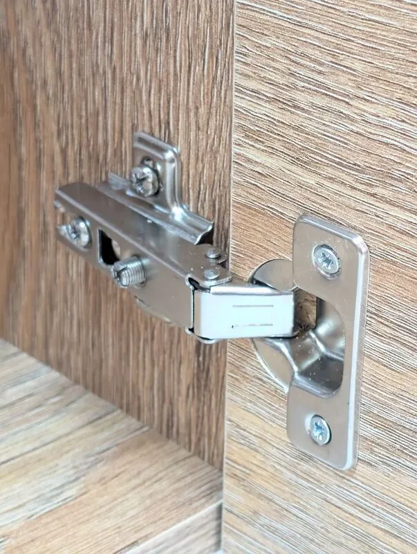 B-Ware Waschtischunterschrank Walnuss-Dekor 60,2x38,5x56cm Badschrank Stauraum 2 Türen