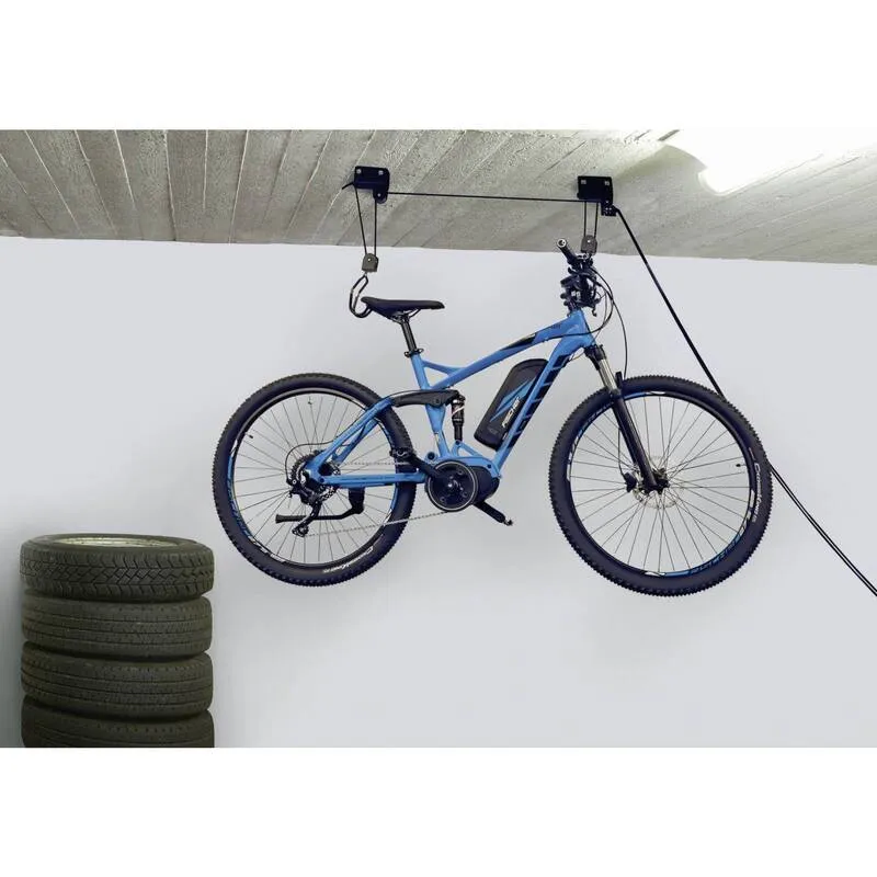B-Ware Fischer Fahrrad Deckenlift ProfiPlus schwarz 1 Einstellplatz 57kg Tragkraft