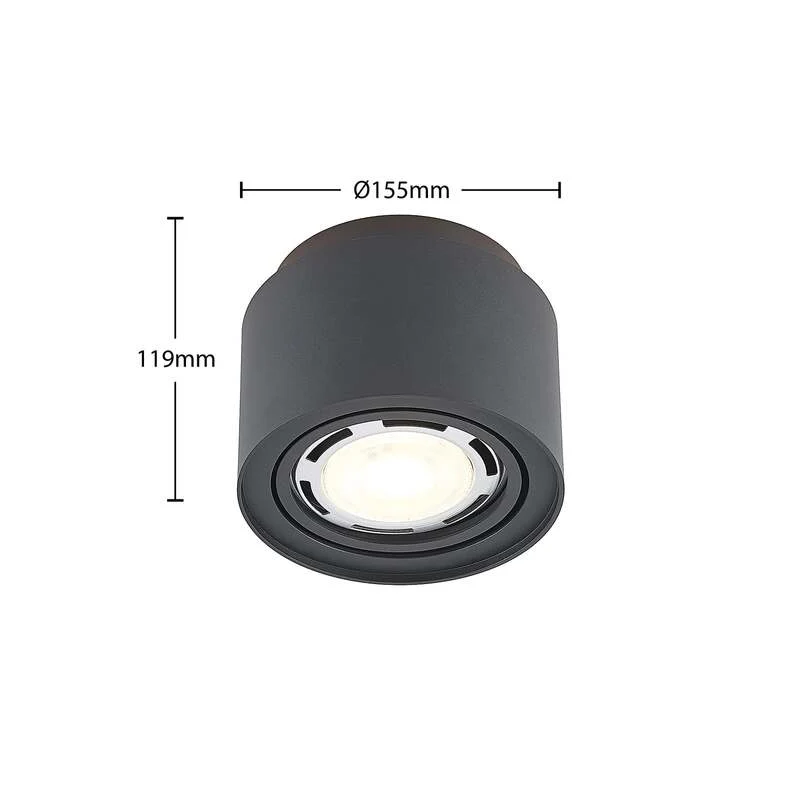 B-Ware Arcchio Deckenlampe Deckenleuchte Walisa Schwarz Aluminium Gu10 Led Lampe