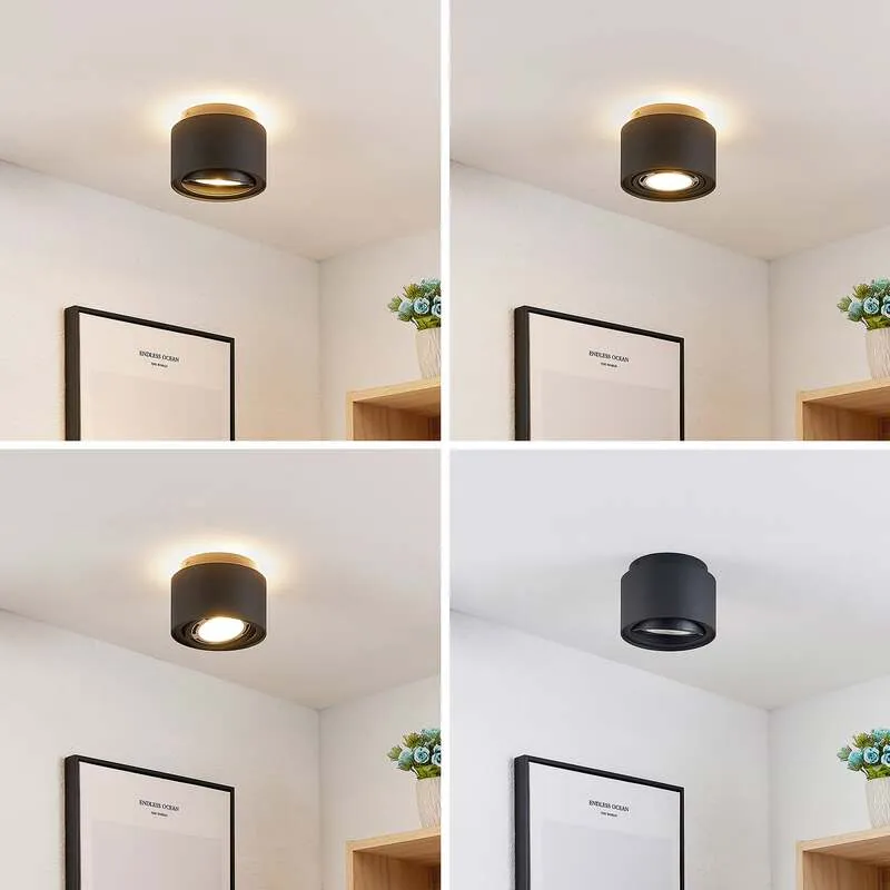 B-Ware Arcchio Deckenlampe Deckenleuchte Walisa Schwarz Aluminium Gu10 Led Lampe