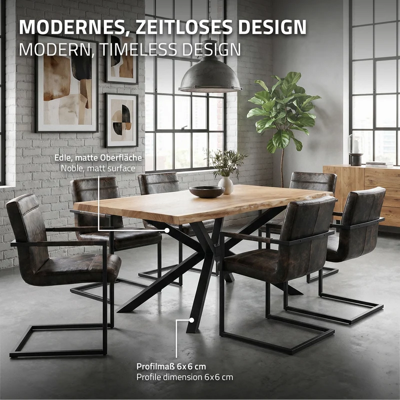 ML-DESIGN | Tischbeine Spider-Design 120x78x72 cm aus Stahl Schwarz Tischgestell Tischfüße Tischkufen für Esstisch & Schreibtisch