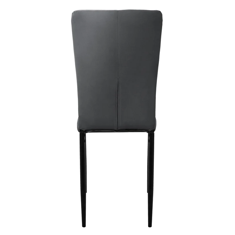B-Ware Esszimmerstuhl 4er Set Grau mit Samtbezug und Metallbeinen Küchenstuhl ML-Design