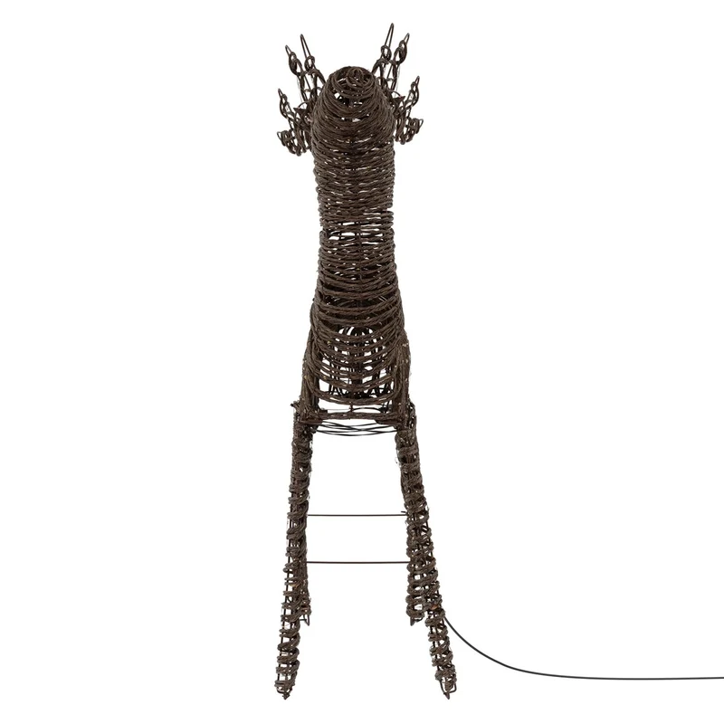 ECD GERMANY | LED Rentier Innen Außen 95 cm 600 LED Extra Warmweiß Weihnachtsdeko mit Lichterkette Weihnachtsbeleuchtung Garten Weihnachtsfigur Hirsch