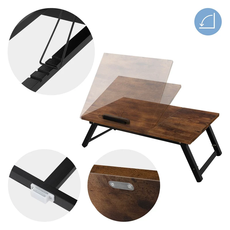 ML-Design | Laptoptisch klappbar aus Holz Lapdesks Notebooktisch fürs Bett/Sofa