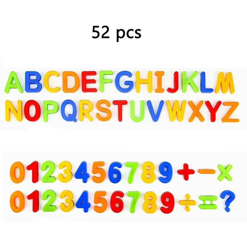 Magnetbuchstaben gross, Grossbuchstaben & Zahlen, 52 Stk.