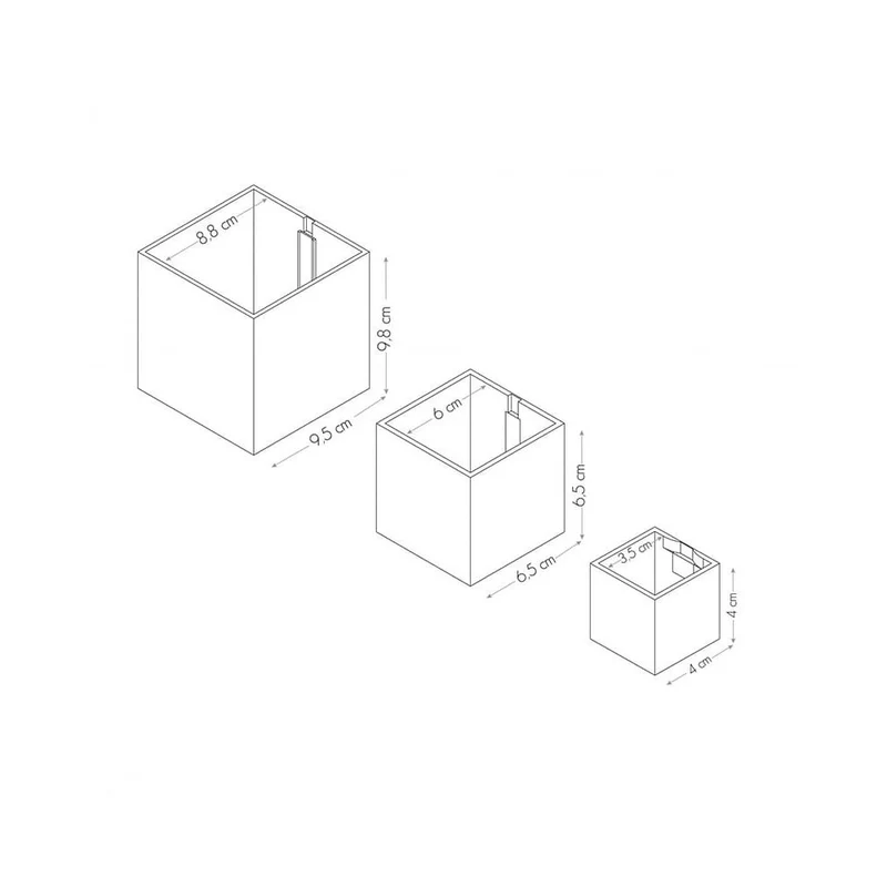 KalaMitica® Magnetische Würfelbehälter Neodym, Ø 3,5-6-9, Weiss, 3 Stk.