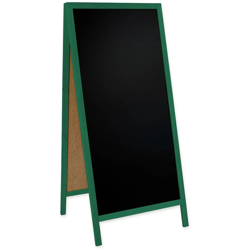 Holz Kreidetafel-Aufsteller, 60x172cm, Grün, Indoor