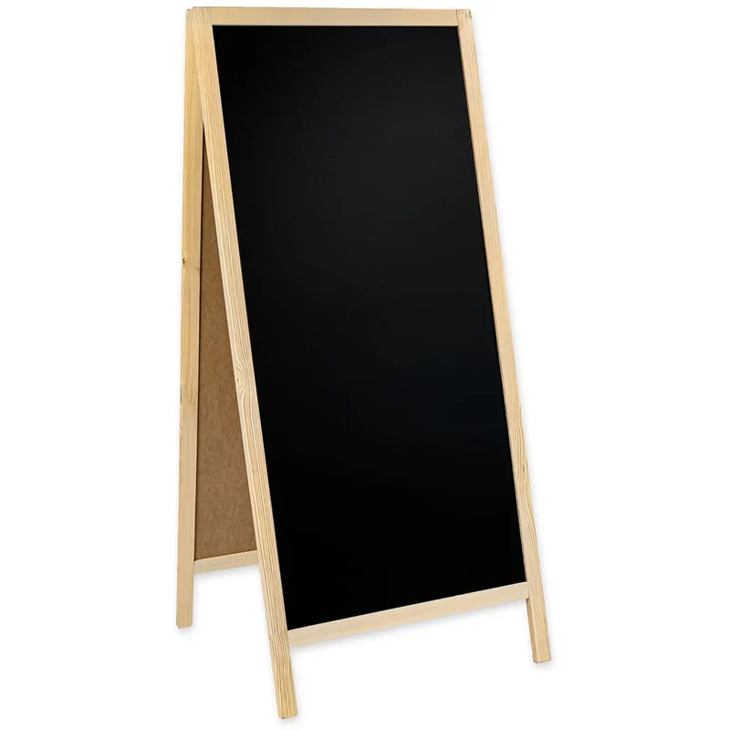 Holz Kreidetafel-Aufsteller, 60x172cm, Natur, Indoor