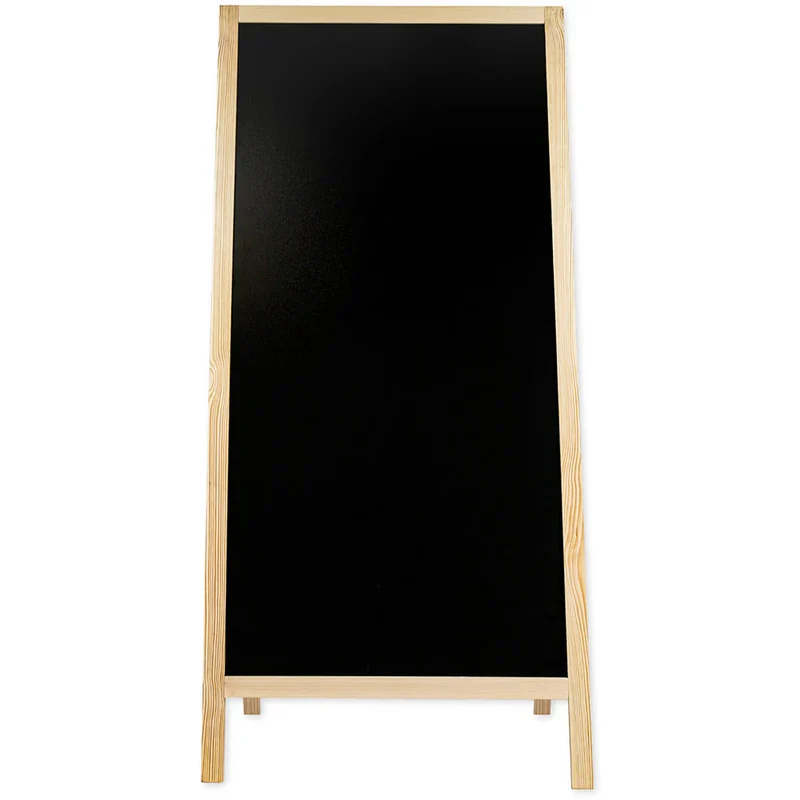Holz Kreidetafel-Aufsteller, 60x172cm, Natur, Indoor