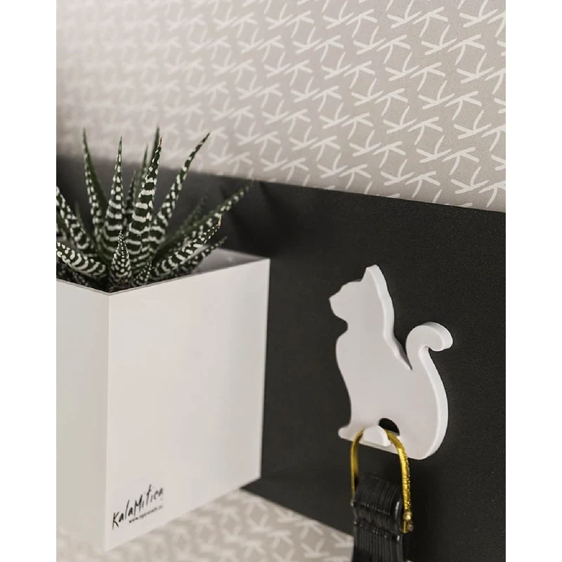 KalaMitica® Magnetischer Aufhänger Neodym, Katze, Weiss