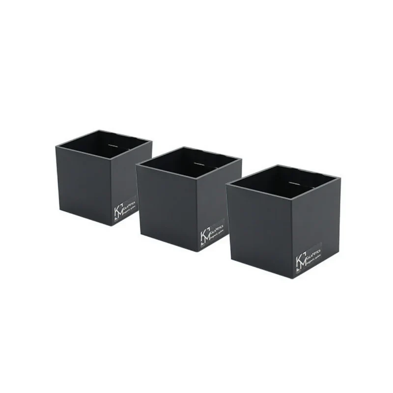 KalaMitica® Magnetische Würfelbehälter Neodym, Ø6cm, Anthrazit, 3 Stk.