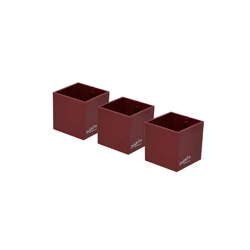 KalaMitica® Magnetische Würfelbehälter Neodym, Ø6cm, Rot, 3 Stk.