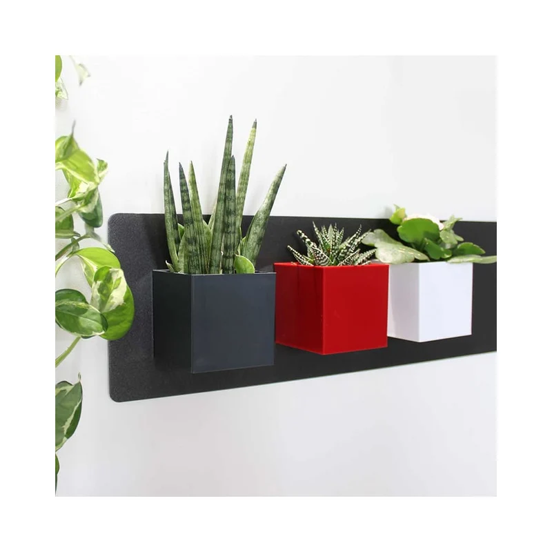 KalaMitica® Magnetische Würfelbehälter Neodym, Ø6cm, Anthrazit/Rot/Weiss, 3 Stk.