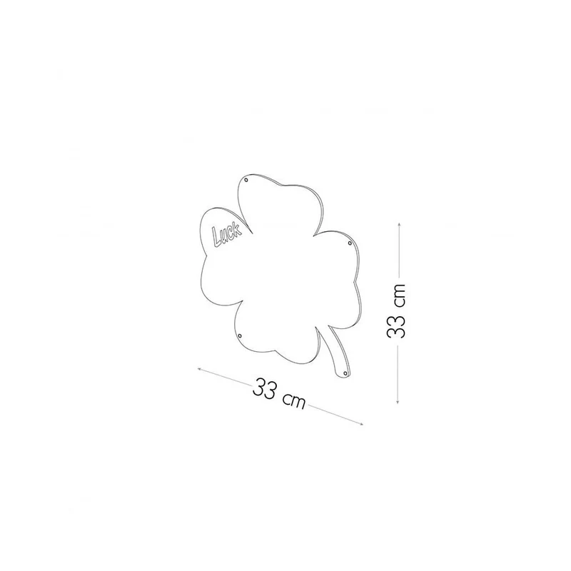 KalaMitica® Kreidetafel Magnetisch, Ohne Rahmen, Kleeblatt, 33x33cm, Schwarz/Anthrazit