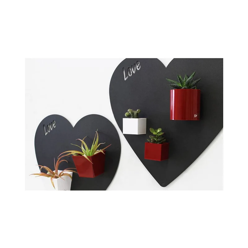KalaMitica® Kreidetafel Magnetisch, Ohne Rahmen, Herz, 33x33cm, Schwarz/Anthrazit