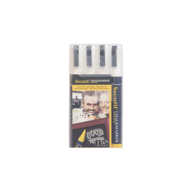 Securit® Kreidemarker, 2-6mm, 4er-Set, Weiss