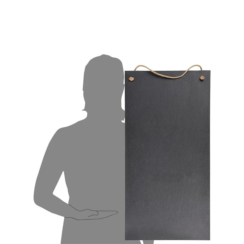Schiefertafel mit Kordel, Anthrazit, 30x60cm