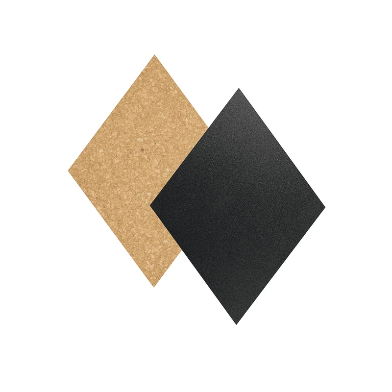 Securit® Wandkreidetafel & Kork Silhouette Diamant, 7er-Set, 22x33cm