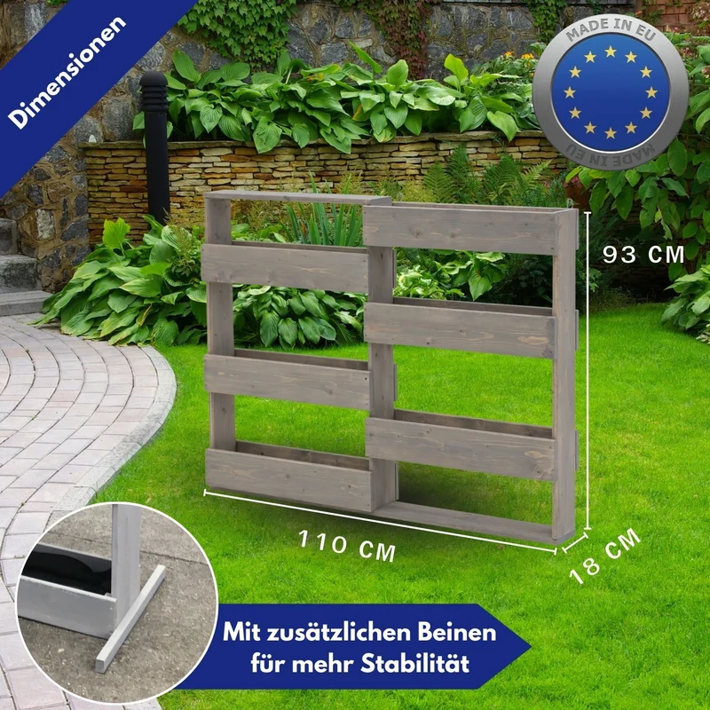 Coemo Vertikalbeet Riga Kräuterbeet Holz 6 Pflanzkästen