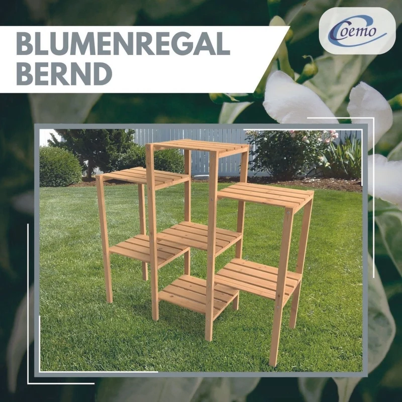 Coemo Blumenregal Bernd Pflanzenständer Blumenständer Pflanzenregal 96x31x87 cm