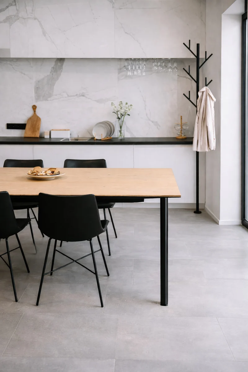 Möbelfuß höhenverstellbar 70-110cm Schwarz-matt Ø60mm Tischbein stufenlos verstellbar