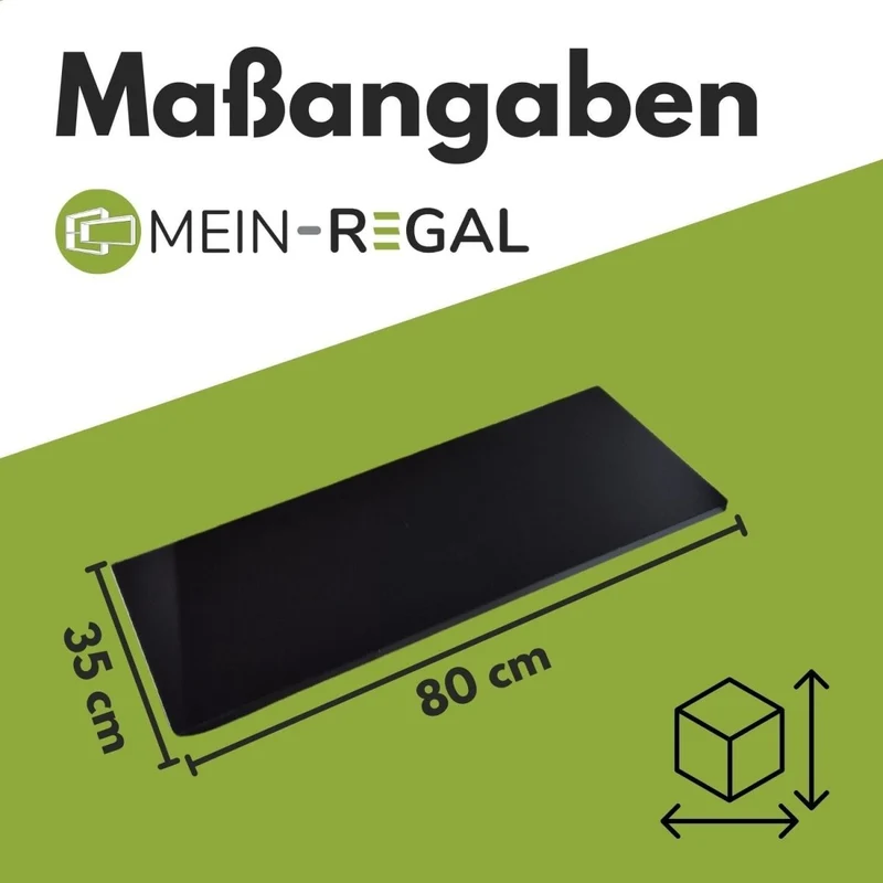 Einlegeboden Schwarz für bestimmte Vitrinen, Highboards & Kommoden