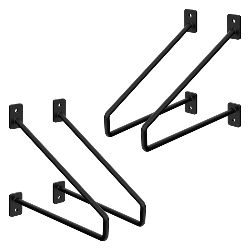 ML-Design | Wandkonsole 2er Set aus Stahl Regalhalterung