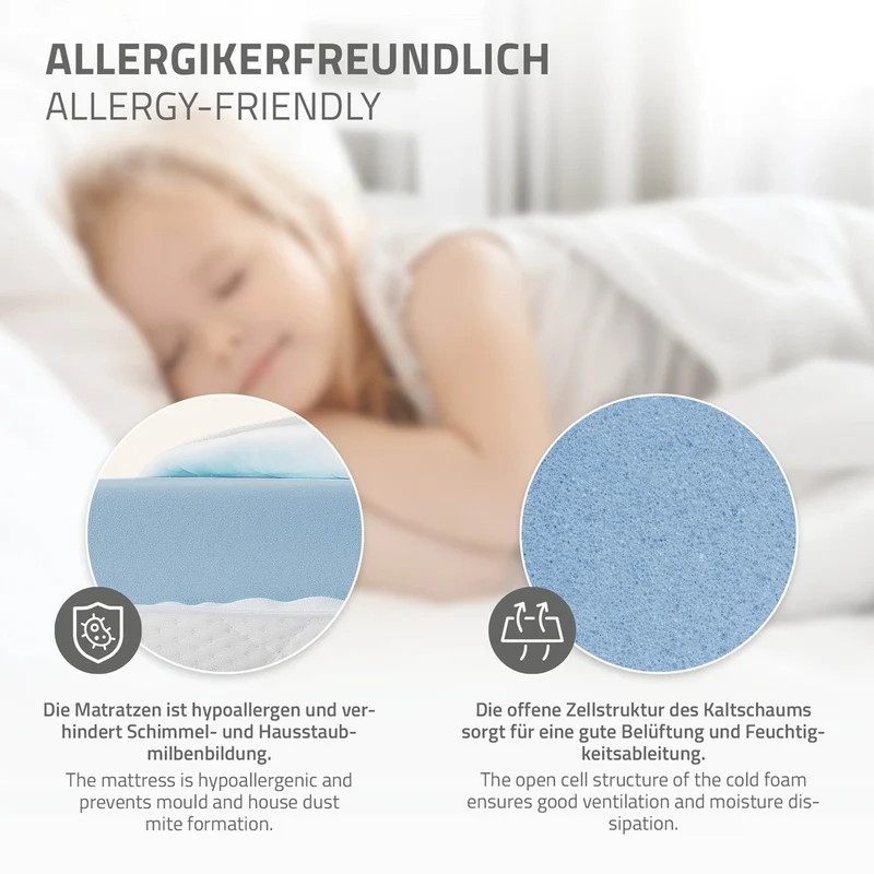 ML-DESIGN | Kinderbett mit Matratze und Lattenrost & Dach aus massivem Kiefernholz 70x140 cm Weiß Hausbett Montessori Bettgestell für Mädchen Jungen