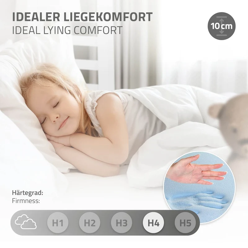 ML-DESIGN | Kinderbett mit Matratze und Lattenrost & Dach aus massivem Kiefernholz 70x140 cm Weiß Hausbett Montessori Bettgestell für Mädchen Jungen