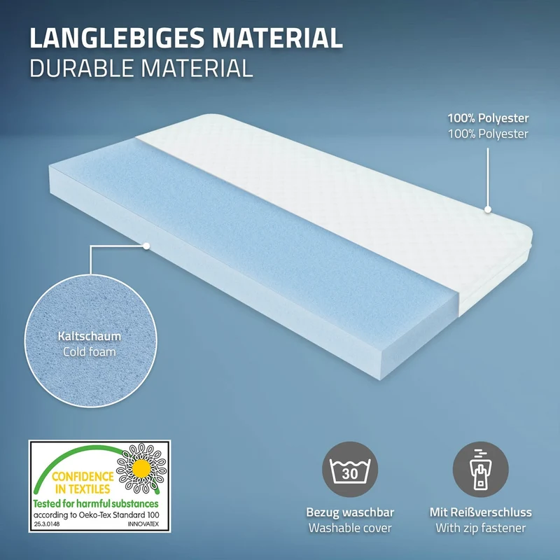ML-DESIGN | Kinderbett mit Matratze und Lattenrost & Dach aus massivem Kiefernholz 70x140 cm Weiß Hausbett Montessori Bettgestell für Mädchen Jungen
