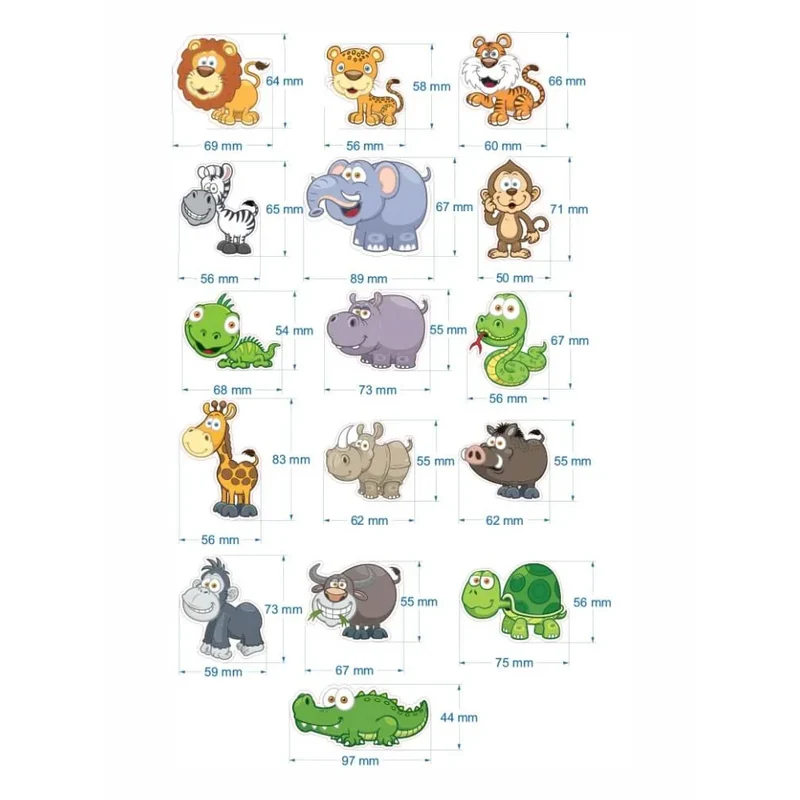 Magnet-Set Zootiere – 16 kinderfreundliche Magnete für Spiel & Deko